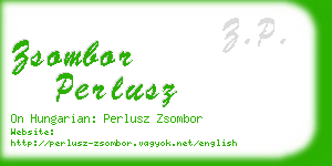 zsombor perlusz business card